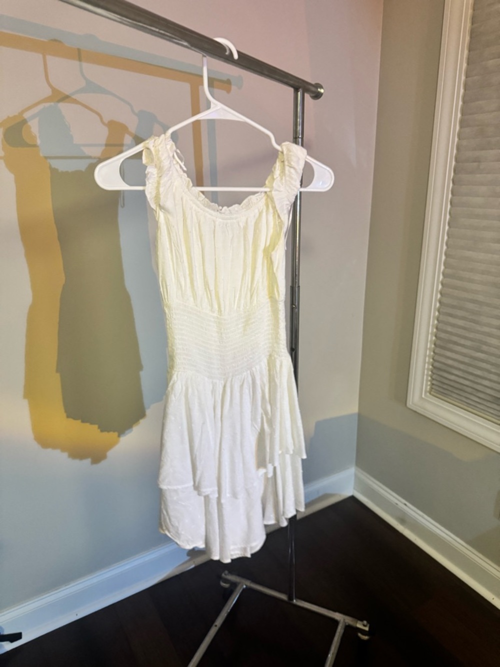 Princess Polly White Ruffled Mini Dress